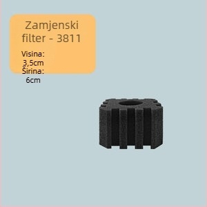 Akvarijska pumpa za kisik s integriranim filtrirnim kutijom, plastična, pogodna za slatkovodne i morske ribe