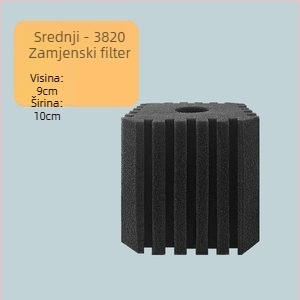 Akvarijska pumpa za kisik s integriranim filtrirnim kutijom, plastična, pogodna za slatkovodne i morske ribe