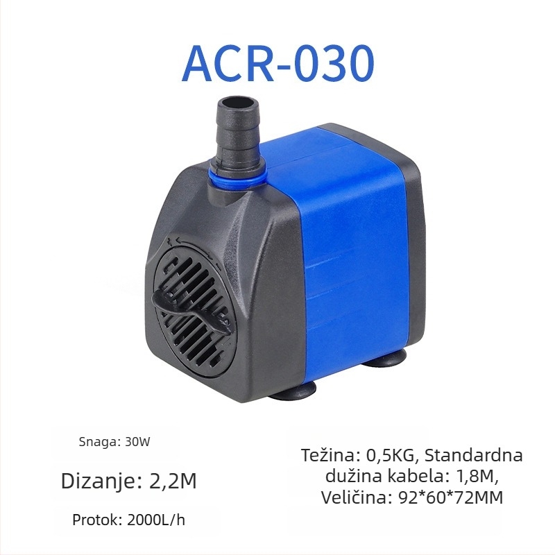 Akvarijska potopna pumpa | horizontalna izvedba, jednostupanjska pumpa, za crpljenje vode i oksigenaciju | Brand Chuangrui, težina 20 kg