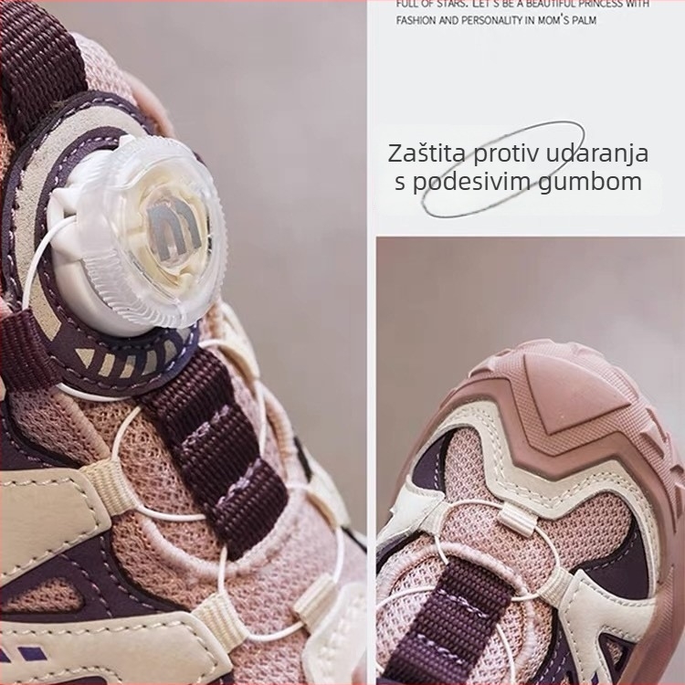 Dječje sportske tenisice s okretno kopčom, gornji dio od Super fiber, EVA potplat, unisex, jesen 2025 izdanje