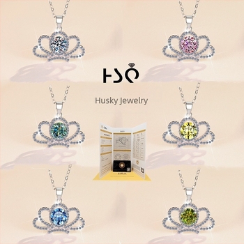 Nakit u stilu krune od 925 srebra s privjeskom, O lanac, 3 g, marka Ha Shi Qi, podrijetlo Shanwei