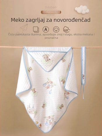Novorođena pamučna dišuća swaddle deka – četiri sezone, univerzalno omatanje za bebu (Materijal: pamuk; Punilo: kemijsko vlakno; Dob: 0–12 mjeseci; Sezona: četiri sezone; Sigurnosna razina: Klasa A)