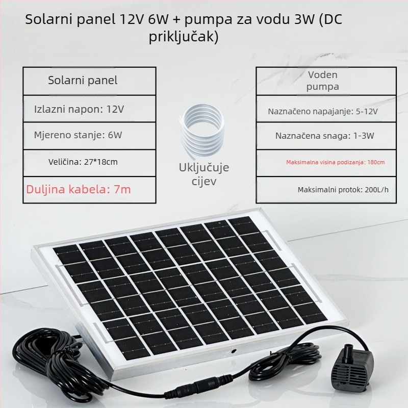 Solarni ukrasni vodeni tok za akvarij s filtracijom i oksigenacijom – plišani materijal, inspiriran bambusom, kameni kanal