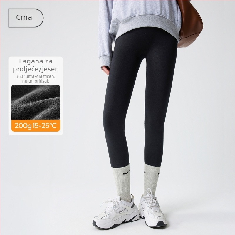 Trudničke legice s flis podstavom, zimska toplina, uski kroj, srednji pojas, materijal viskoza-poliester