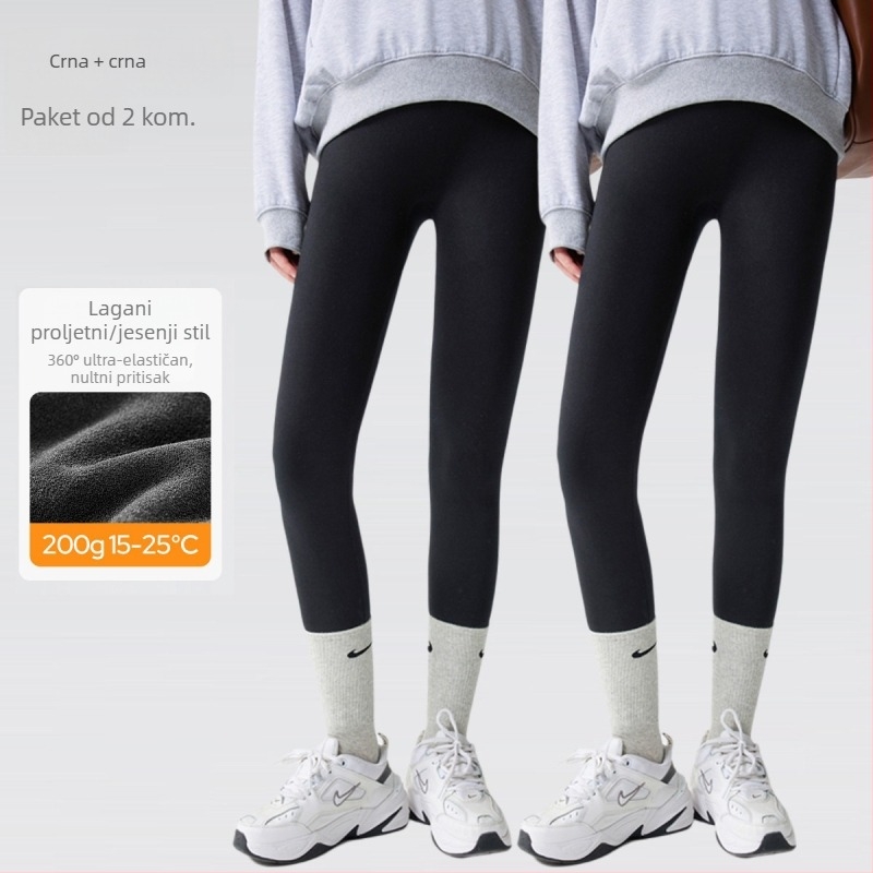 Trudničke legice s flis podstavom, zimska toplina, uski kroj, srednji pojas, materijal viskoza-poliester