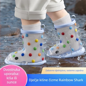 Dječje kišne cipele, unisex, PVC gornji dio, niska visina, vodootporne, protuklizne