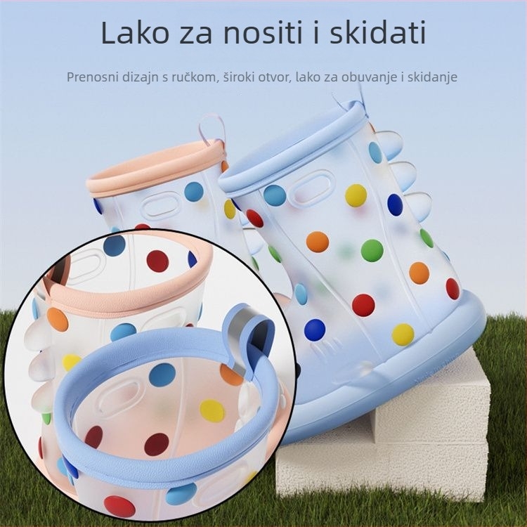 Dječje kišne cipele, unisex, PVC gornji dio, niska visina, vodootporne, protuklizne
