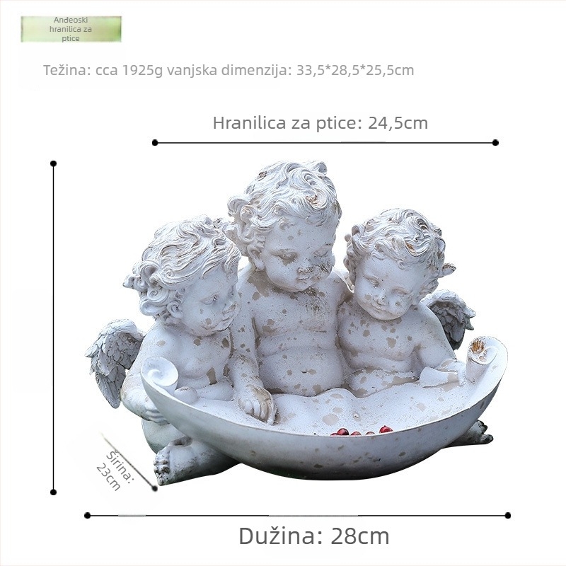 Anđeoska skulptura ukras - europski stil, jednostavan retro - (Materijal: sintetička smola; Marka: Violin; Kategorija: umjetničke smole)