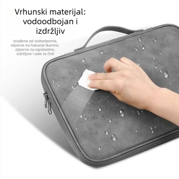 Torba za tablet s PU materijalom, vodootporna, otporno na habanje, otporno na udarce, unutarnja podstava od kristalnog velura
