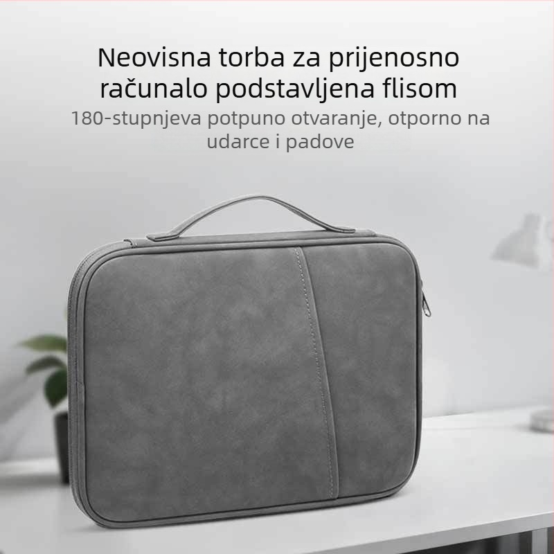 Torba za tablet s PU materijalom, vodootporna, otporno na habanje, otporno na udarce, unutarnja podstava od kristalnog velura