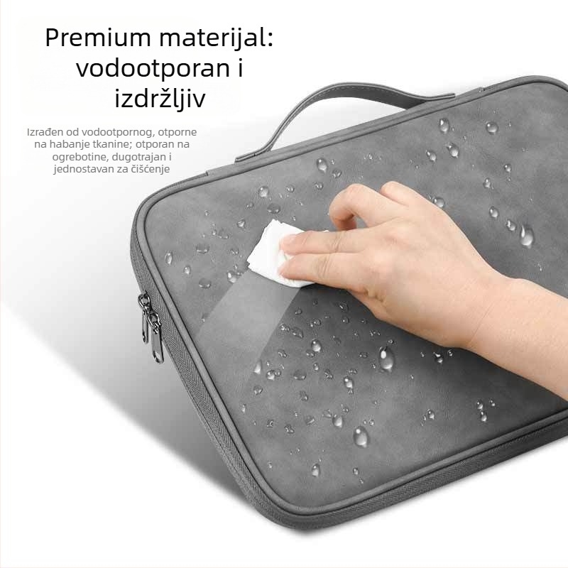Torba za tablet s PU materijalom, vodootporna, otporno na habanje, otporno na udarce, unutarnja podstava od kristalnog velura