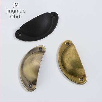 Željezna antik ladica ručica u obliku školjke, Jingmao 001, lijevano prešćeno (die casting), stil Novi kineski stil
