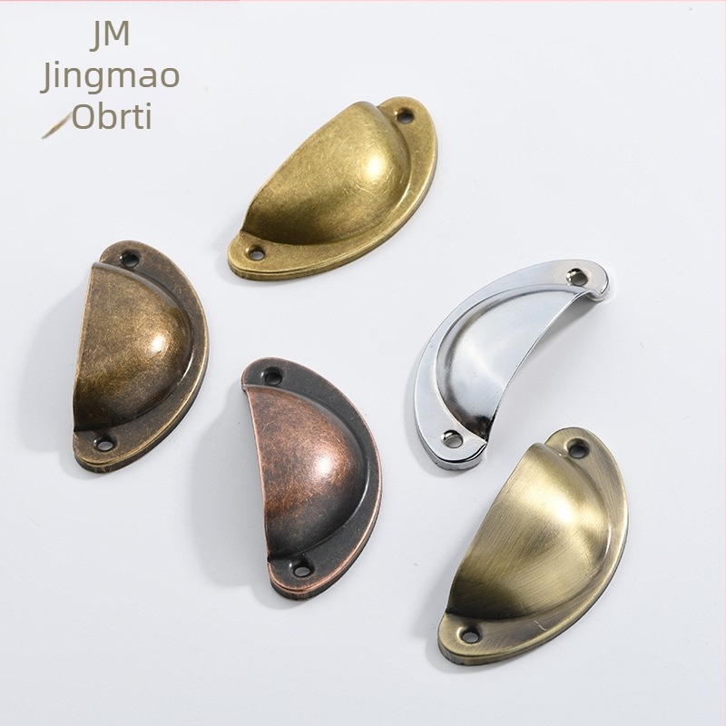Željezna antik ladica ručica u obliku školjke, Jingmao 001, lijevano prešćeno (die casting), stil Novi kineski stil