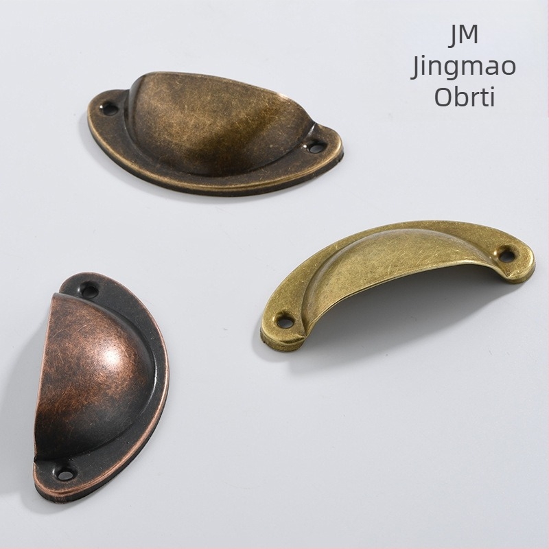 Željezna antik ladica ručica u obliku školjke, Jingmao 001, lijevano prešćeno (die casting), stil Novi kineski stil
