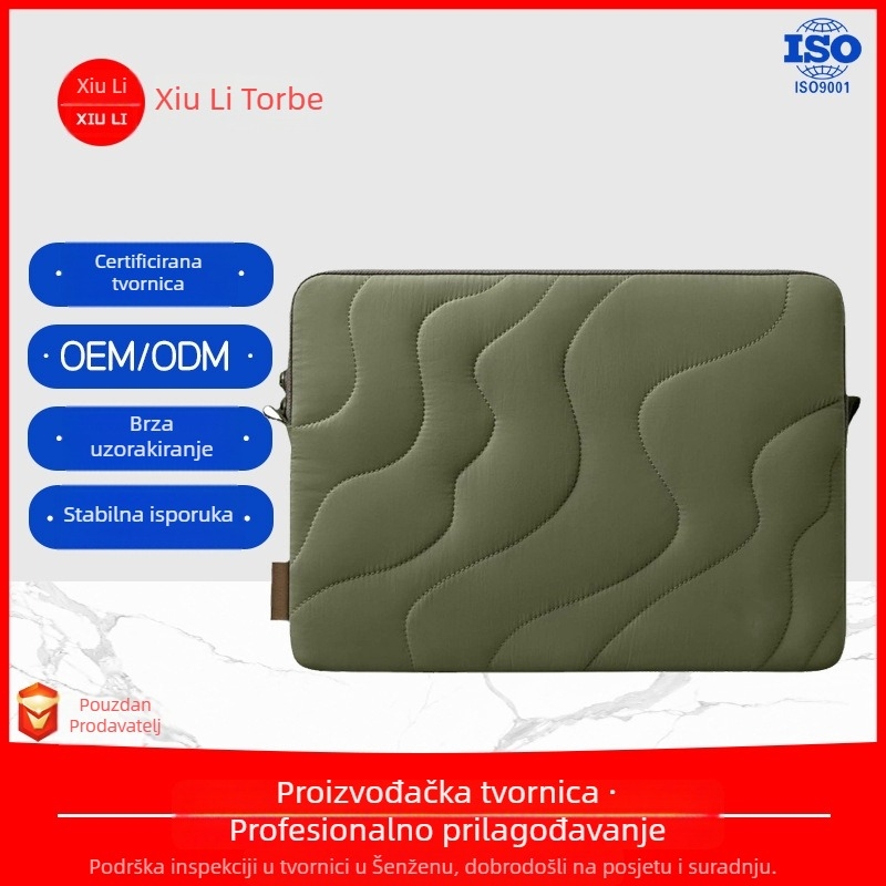 Prošivena torba za prijenosno računalo za MacBook Air 13 inča iPad, otporna na udarce, pamuk konstrukcija, zatvarač, mekana ručka