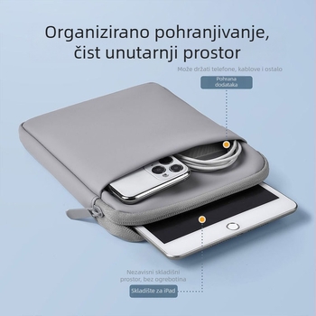 Torba za pohranu s osjećajem kože za čitače e-knjiga s E Ink zaslonom — PU materijal, poliester podstava, otpornost na potrese, proljeće 2024, gradska jednostavnost