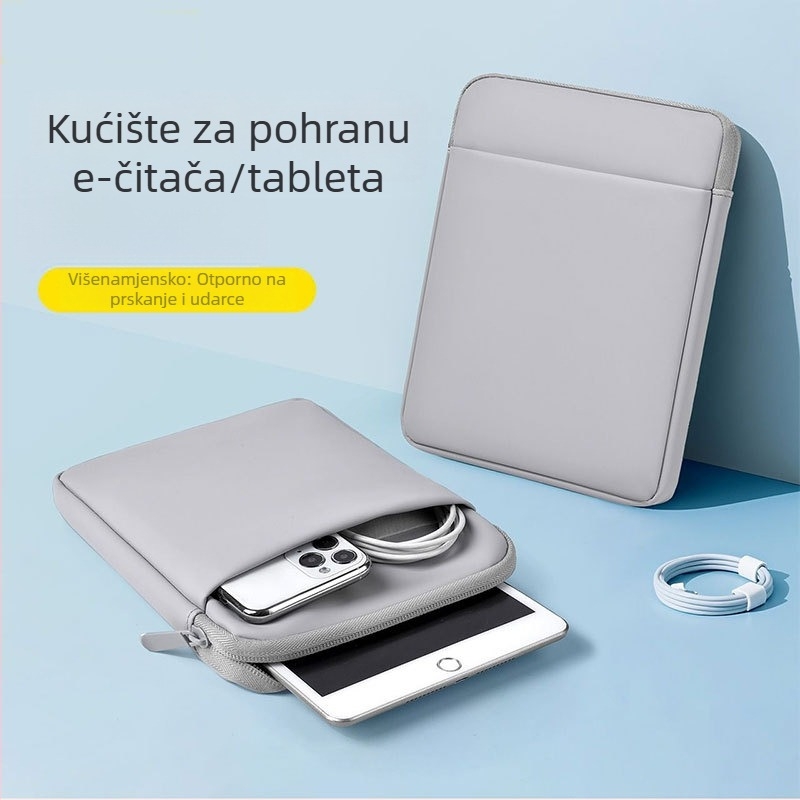 Torba za pohranu s osjećajem kože za čitače e-knjiga s E Ink zaslonom — PU materijal, poliester podstava, otpornost na potrese, proljeće 2024, gradska jednostavnost