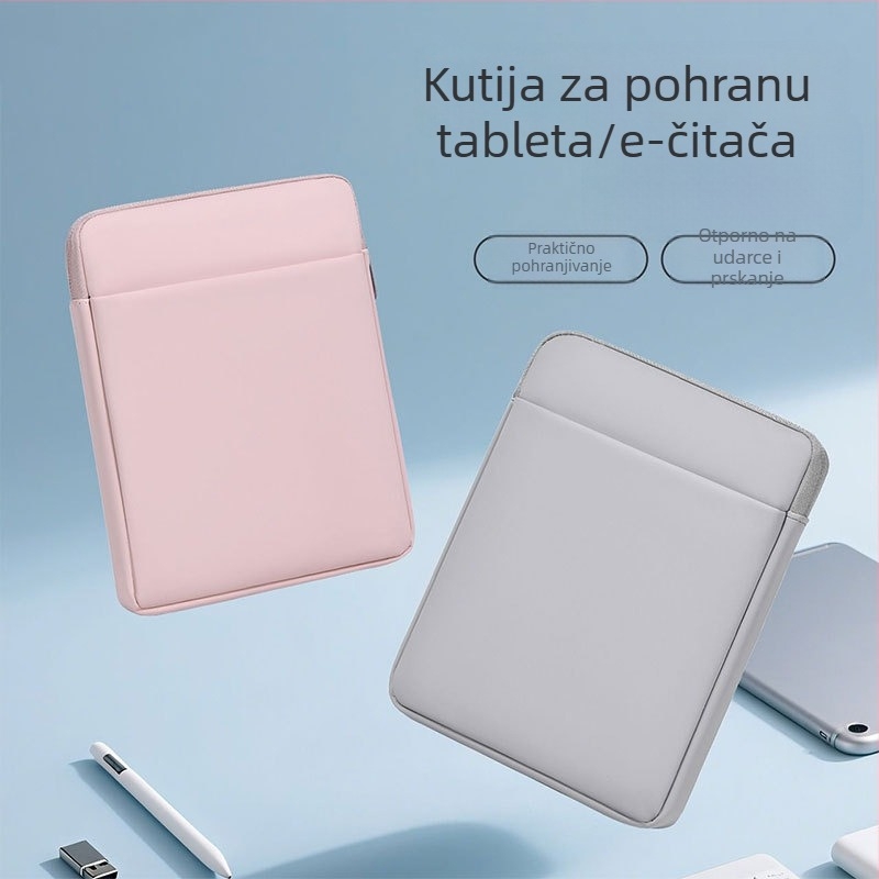 Torba za pohranu s osjećajem kože za čitače e-knjiga s E Ink zaslonom — PU materijal, poliester podstava, otpornost na potrese, proljeće 2024, gradska jednostavnost