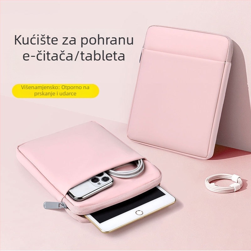 Torba za pohranu s osjećajem kože za čitače e-knjiga s E Ink zaslonom — PU materijal, poliester podstava, otpornost na potrese, proljeće 2024, gradska jednostavnost