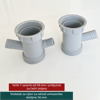 Kuhinjski odvodni spoj s interfejsom 5658, PPC materijal, veliki četverocjevni i trocjevni spoj, 58 mm, 200 g