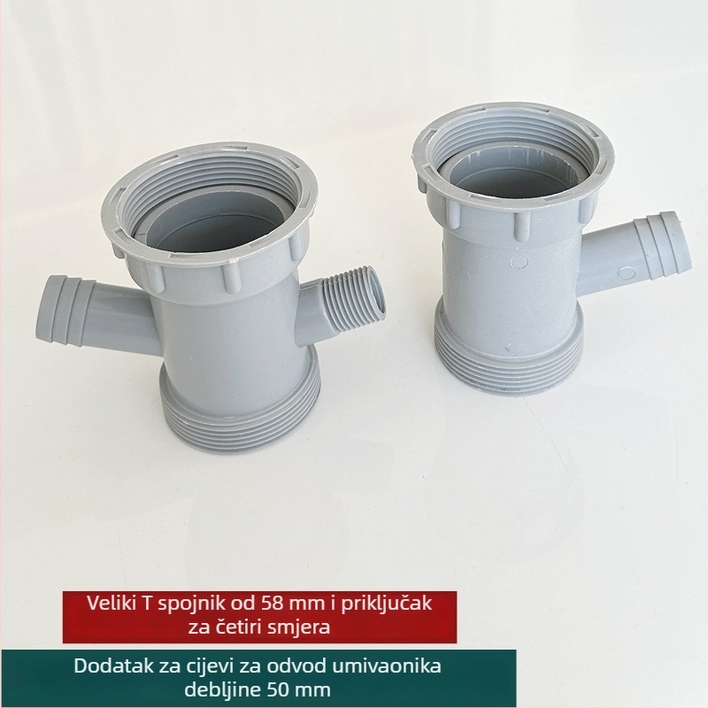 Kuhinjski odvodni spoj s interfejsom 5658, PPC materijal, veliki četverocjevni i trocjevni spoj, 58 mm, 200 g