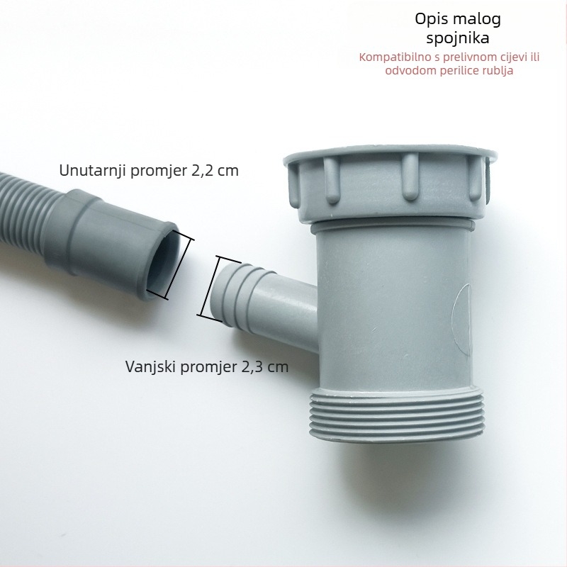 Kuhinjski odvodni spoj s interfejsom 5658, PPC materijal, veliki četverocjevni i trocjevni spoj, 58 mm, 200 g