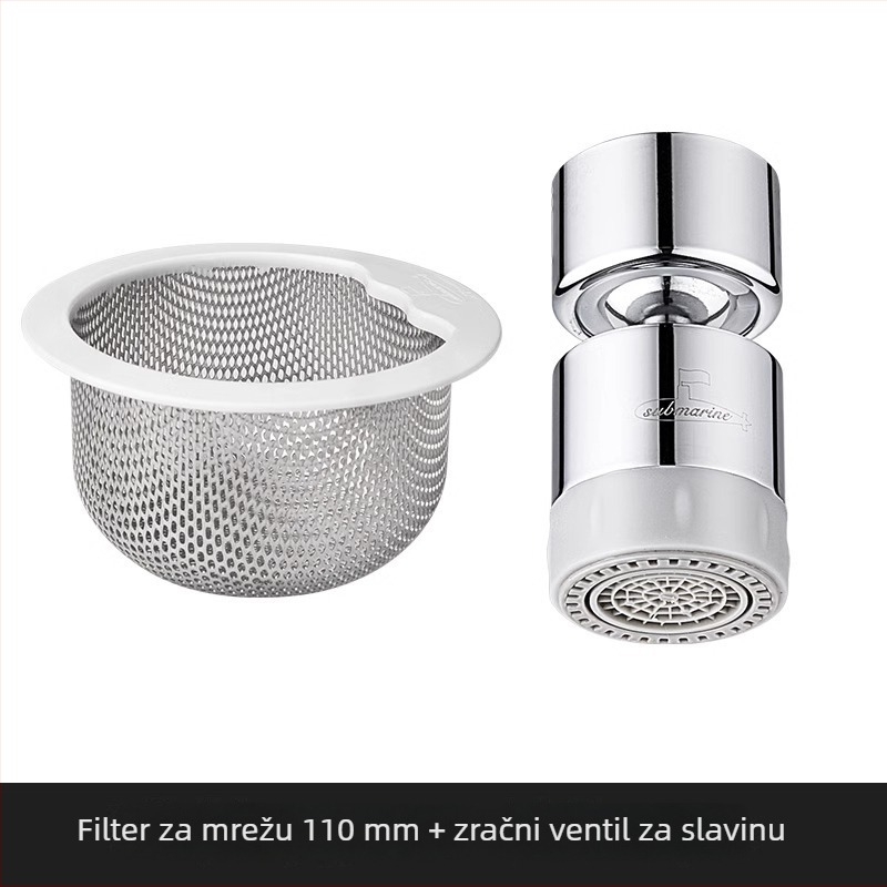 Submarine filter za sudoper, od nehrđajućeg čelika, CST140, moderni minimalistički stil