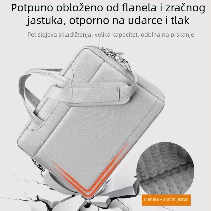 Lagana torba za prijenosno računalo od Oxford materijala s otpornošću na habanje i udarce, poliester podstava, gradski jednostavan stil, ljeto 2025, privatna marka