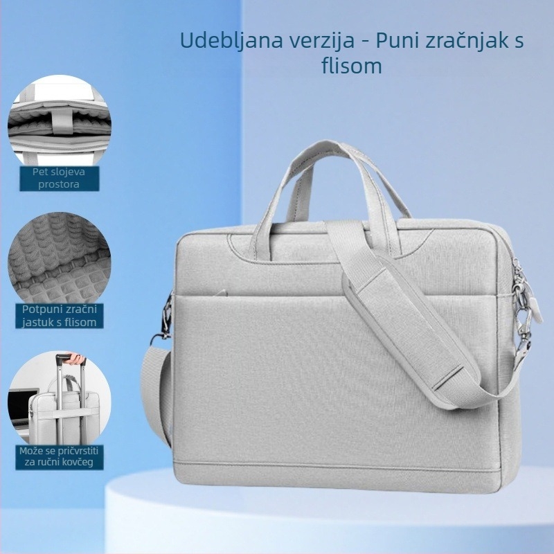 Lagana torba za prijenosno računalo od Oxford materijala s otpornošću na habanje i udarce, poliester podstava, gradski jednostavan stil, ljeto 2025, privatna marka