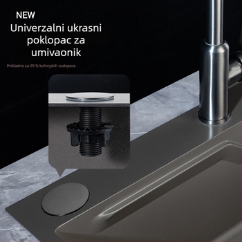 ABS poklop za otvor sudopera, dekorativni poklop za otvor za dozator sapuna, moderan minimalisticki stil, težina 80 g