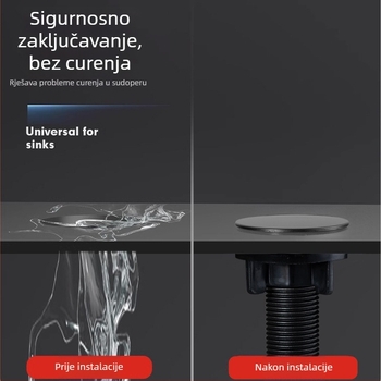 ABS poklop za otvor sudopera, dekorativni poklop za otvor za dozator sapuna, moderan minimalisticki stil, težina 80 g