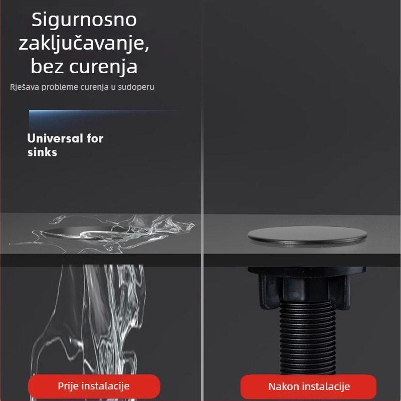 ABS poklop za otvor sudopera, dekorativni poklop za otvor za dozator sapuna, moderan minimalisticki stil, težina 80 g