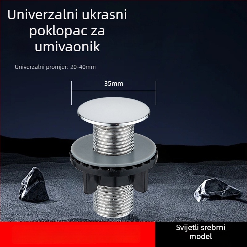 ABS poklop za otvor sudopera, dekorativni poklop za otvor za dozator sapuna, moderan minimalisticki stil, težina 80 g