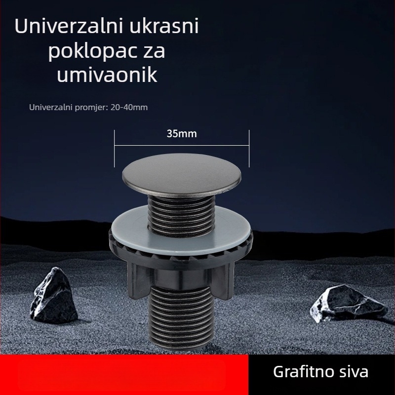 ABS poklop za otvor sudopera, dekorativni poklop za otvor za dozator sapuna, moderan minimalisticki stil, težina 80 g