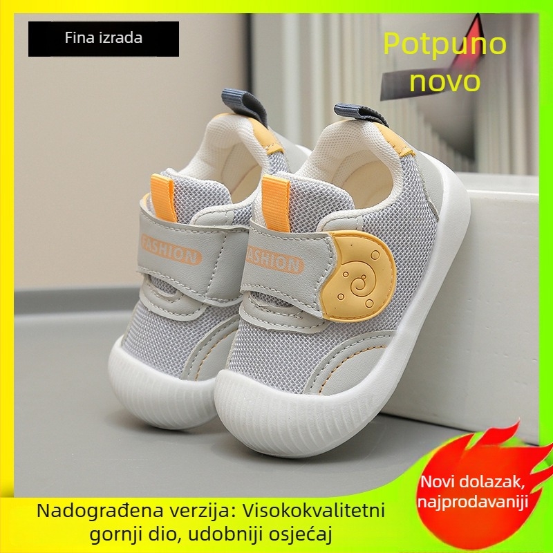 Dječje cipele za učenje s mrežastim gornjim dijelom, mekanom potplatom, Velcro zatvaračem, niski kroj, za dob 12–48 mjeseci