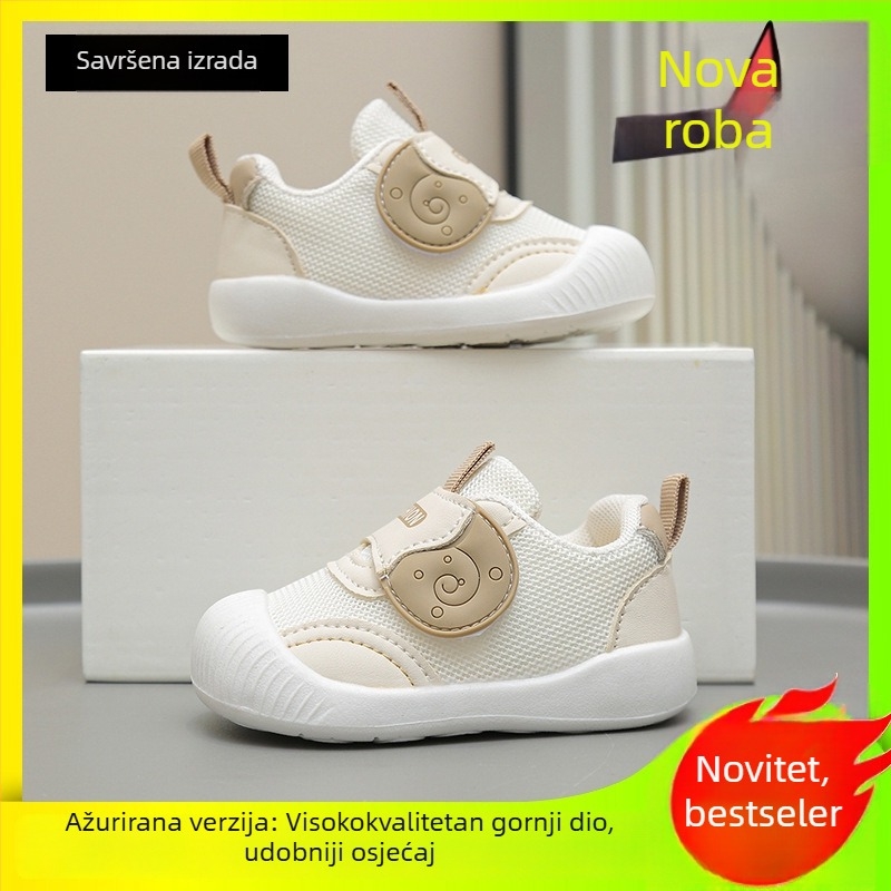 Dječje cipele za učenje s mrežastim gornjim dijelom, mekanom potplatom, Velcro zatvaračem, niski kroj, za dob 12–48 mjeseci