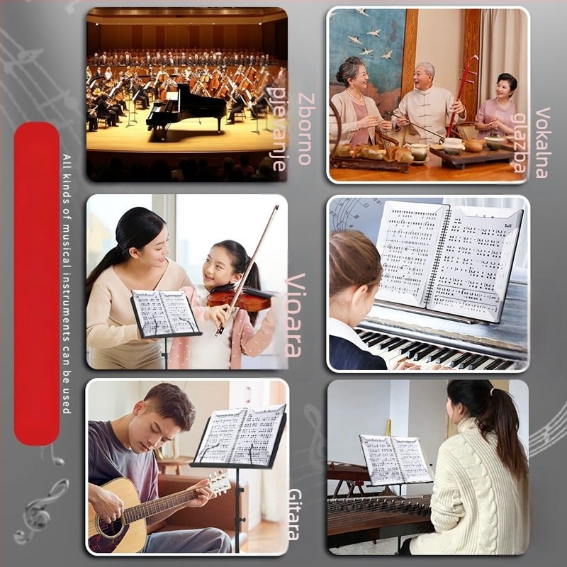 Spremnik za note A4, PP materijal, za slobodne listove partitura