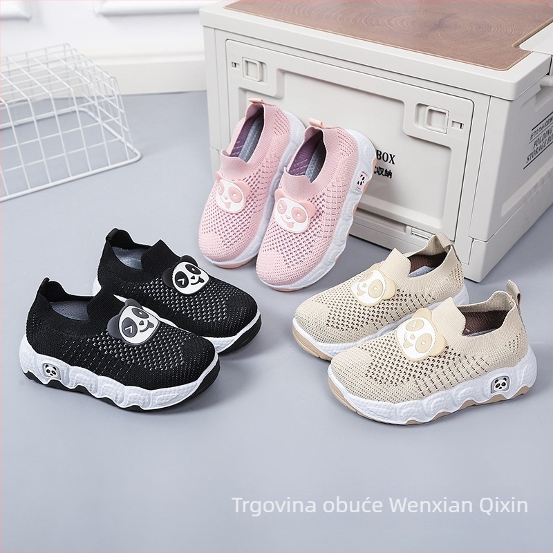 Dječje casual tenisice s karikaturnim uzorkom, Flyknit gornji dio, tekstilni ulošak, unisex, uzrast 1–12 godina