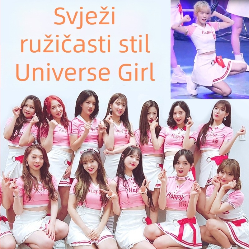 Kostim za cheerleading za nastup, Lycra tkanina, poliester 90–95%, za dobnu skupinu 18–24