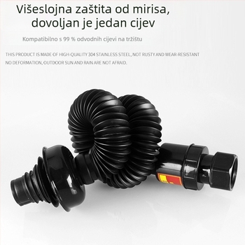 Odsvod za odvodnjavanje umivaonika sa S-oblika cijevi, ABS, Hong Ying, model Basin deodorant downcomer, moderan jednostavan stil