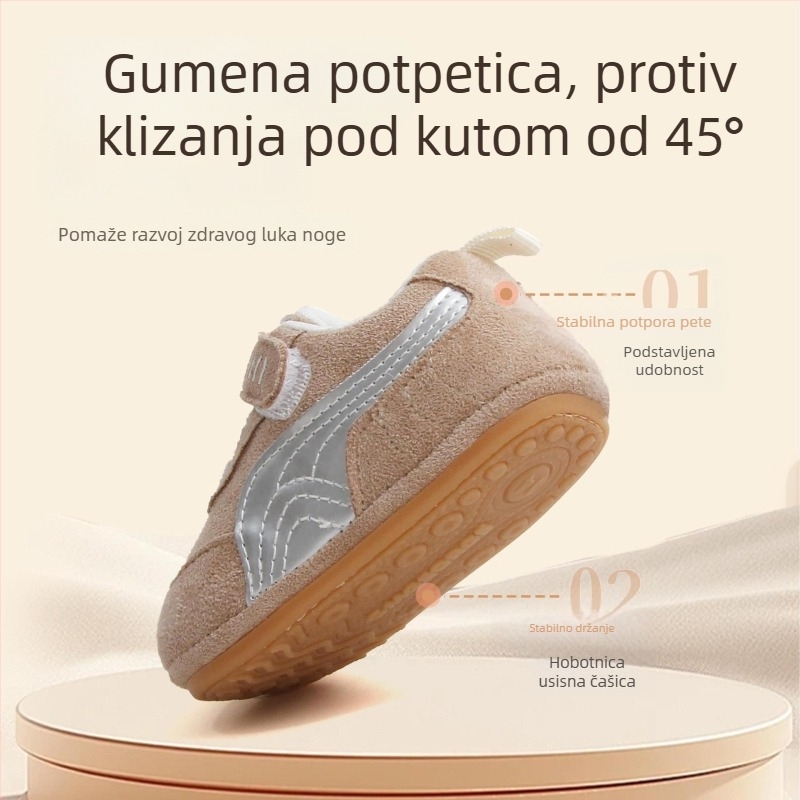 Cipele za bebe 12–36 mjeseci (Unisex, protuklizna mekša potplata, gornji dio od sintetičke kože, jesen)