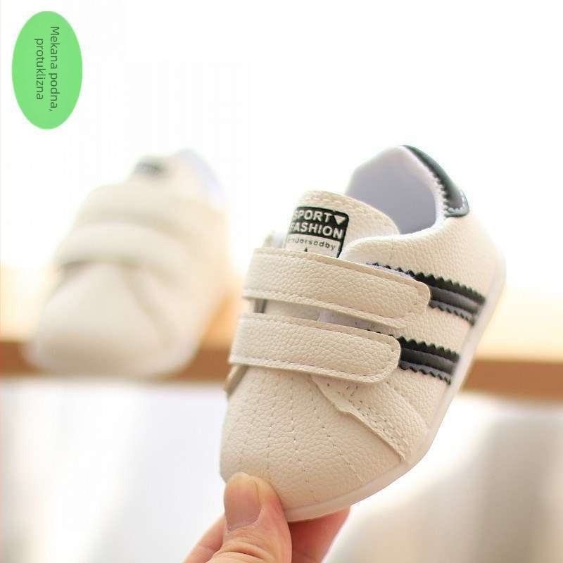 Unisex cipele za bebe 12-36 mjeseci, gornji dio od umjetne kože, protuklizna potplata, mekani potplat.