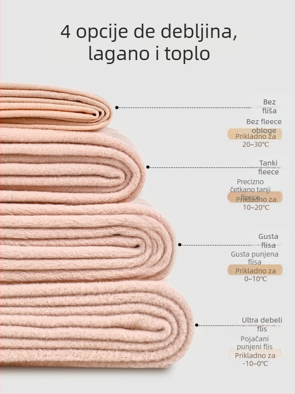 Ženske baršunaste tajice s flis podstavom, debele, tijelo-lijepe siluete, jednobojne, najlon 70–80% i spandeks <30%, Zima 2024