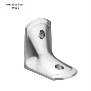 Spojka od nehrđajućeg čelika za pregrade javnih WC-a, 90 stupnjeva, brušeni završetak, dvodijelni set