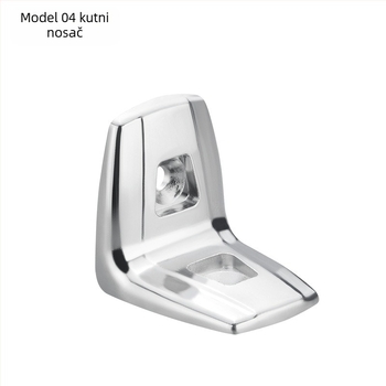 Spojka od nehrđajućeg čelika za pregrade javnih WC-a, 90 stupnjeva, brušeni završetak, dvodijelni set