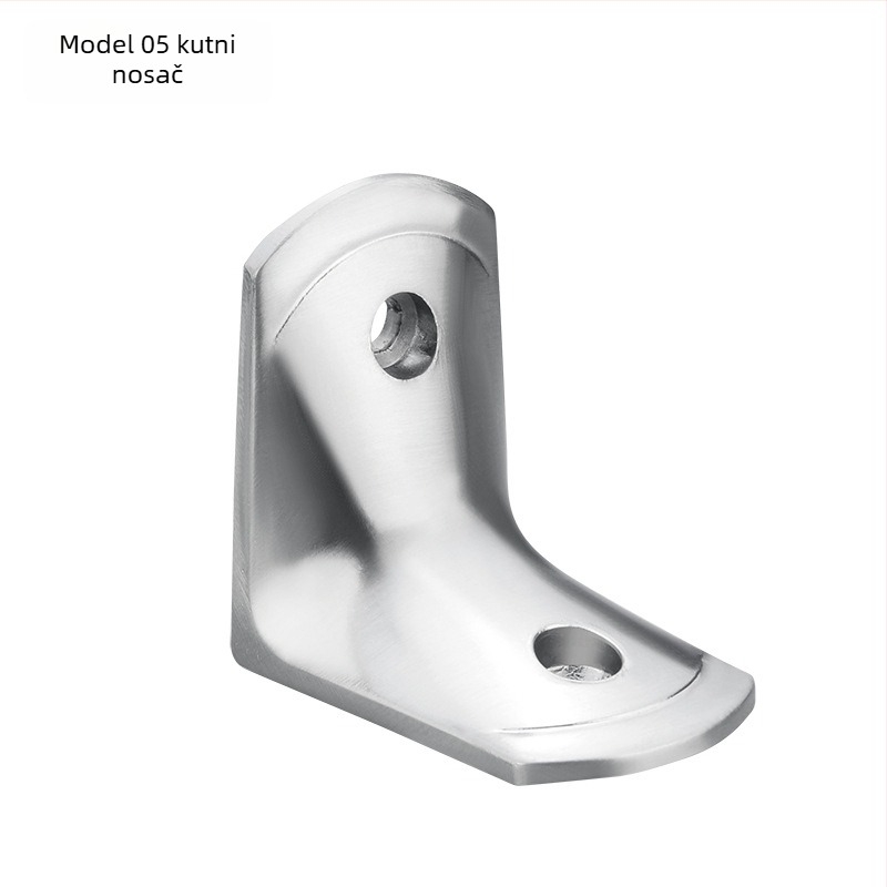 Spojka od nehrđajućeg čelika za pregrade javnih WC-a, 90 stupnjeva, brušeni završetak, dvodijelni set