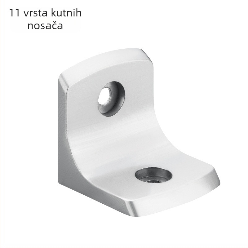 Spojka od nehrđajućeg čelika za pregrade javnih WC-a, 90 stupnjeva, brušeni završetak, dvodijelni set