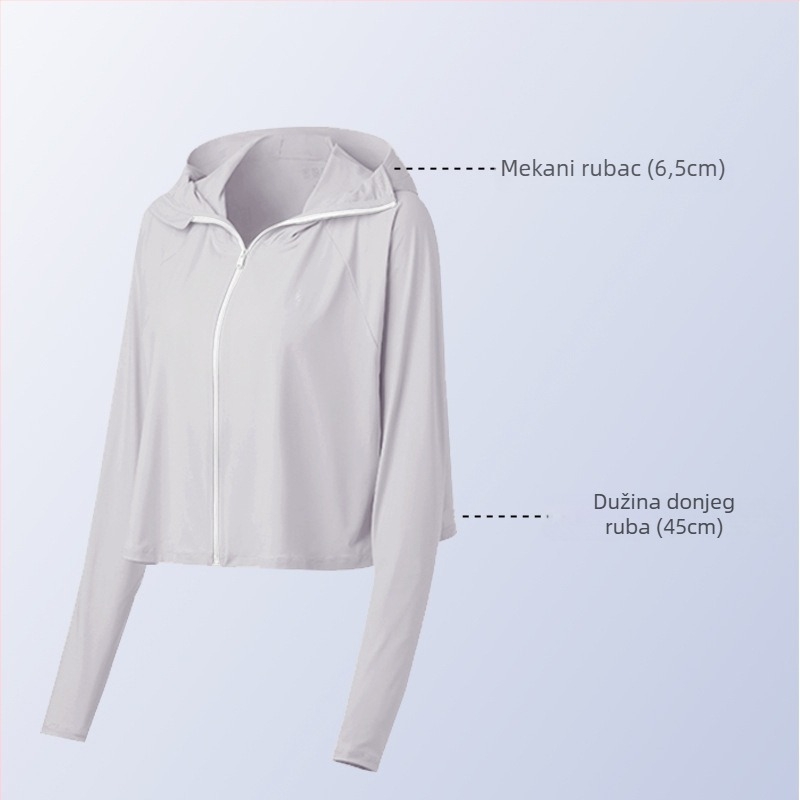 Vanjska UV-zaštitna kapuljača windbreaker za žene, najlon, prozračna, vodootporna, ultra lagana, reflektirajuća noćna vidljivost