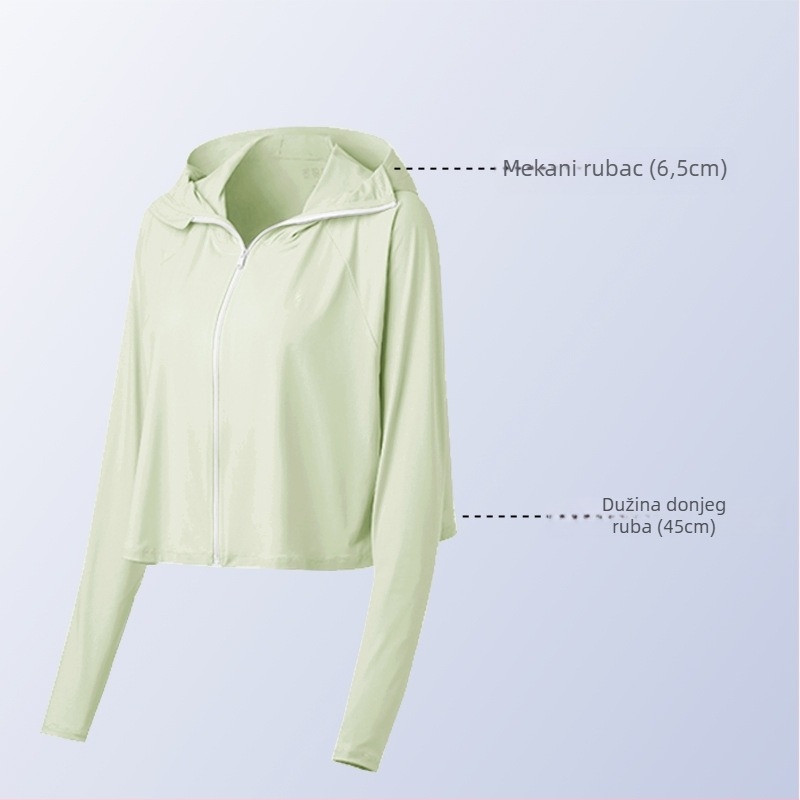 Vanjska UV-zaštitna kapuljača windbreaker za žene, najlon, prozračna, vodootporna, ultra lagana, reflektirajuća noćna vidljivost