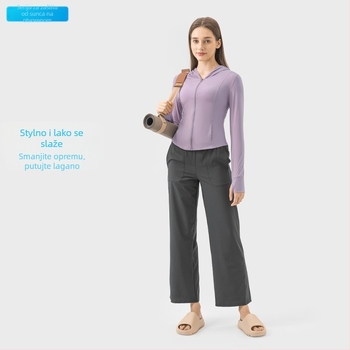 Vanjska jakna s kapuljačom UPF50+, hladan Ice-Feel doživljaj, lagana Spandex tkanina, kratka silueta